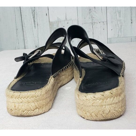 Marc Fisher Venita Leather Twine Platform Espadrille Slide Sandals Sz. 11 - Picture 6 of 12